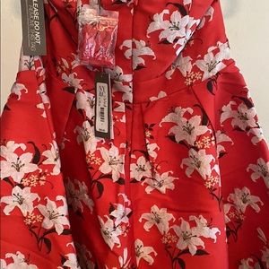 NY&Co strapless dress- Stunning vibrant color